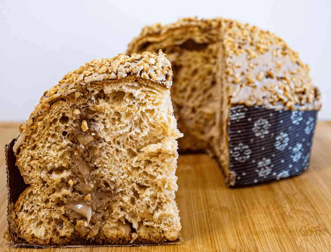 artisanal panettone stuffed with hazelnut cream 1 kg