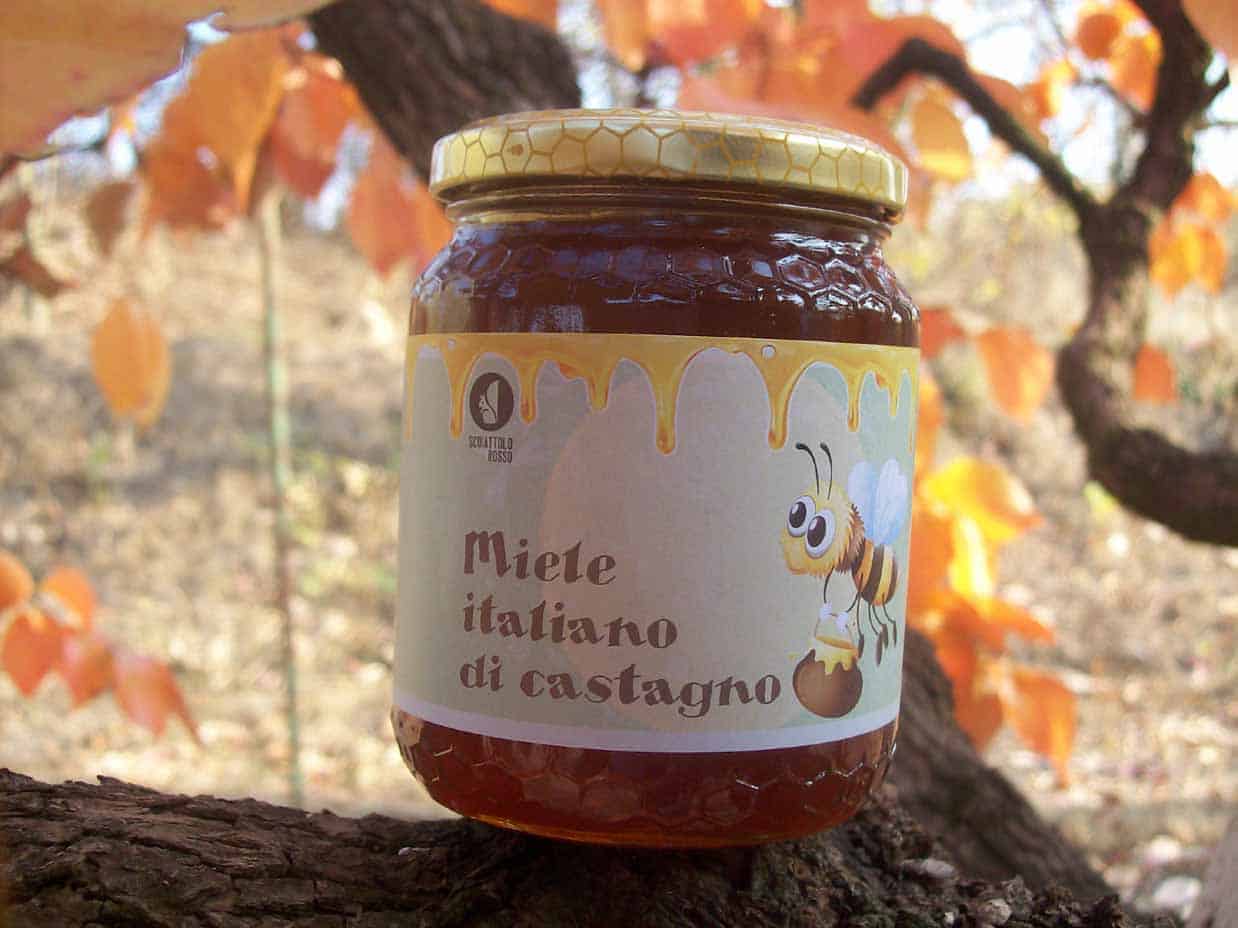 Chestnut honey scoiattolo rosso beekeeping